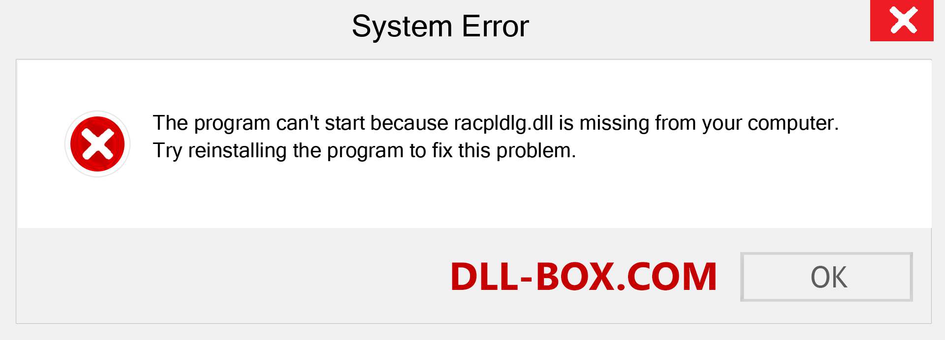 racpldlg.dll file is missing?. Download for Windows 7, 8, 10 - Fix  racpldlg dll Missing Error on Windows, photos, images